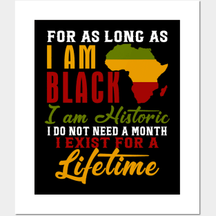 I Am Black History Lifetime Cool Black History Month Posters and Art